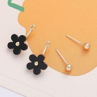 Two-way Flower Drop Earring / Clip-on Earring