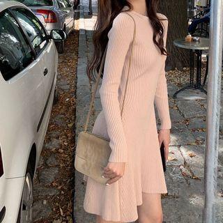 Mini A-line Rib Knit Dress