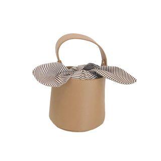 Striped Panel Bucket Bag