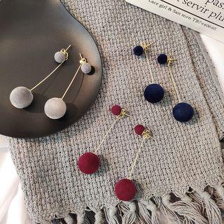 Flannel Ball Dangle Earring