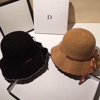 Ribbon Linen Bucket Hat