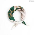 Print Light Scarf Green & White - One Size
