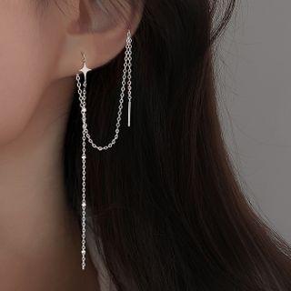 Star Sterling Silver Fringed Earring