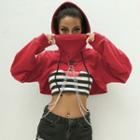 Cropped Hoodie With Chains