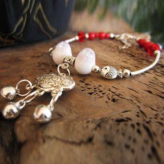 Ceramic Bead Alloy Anklet