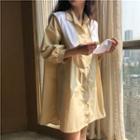 Plain Shirtdress With Shawl