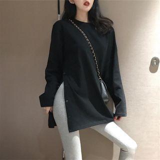 Side-button Long-sleeve T-shirt