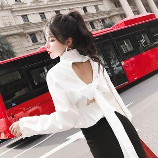 Bow Back Blouse White - One Size