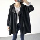 Zip Trench Coat Black - One Size