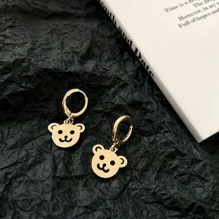 Bear Alloy Dangle Earring 1 Pair - Dangle Earring - Bear - Gold - One Size