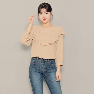 Tie-back Frilled-detail Top