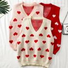 Heart-print Knit Vest