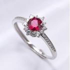 925 Sterling Silver Rhinestone Ring 925 Sterling Silver - As Shown In Figure - One Size