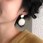 Woven Disc Drop Earring