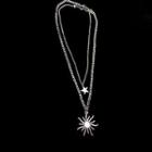 Sun Pendent Chain Necklace / Star Pendent Chain Necklace / Set