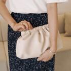 Shirred Clutch With Strap