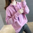 Long Sleeve Patched Hoodie