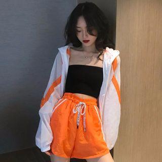Set: Hooded Light Jacket + Shorts
