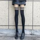 Two-tone Striped Tights