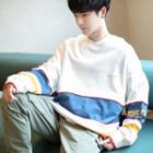 Color Block Letter Print Sweatshirt