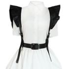 Wing Accent Faux Leather Body Harness Belt Black - One Size
