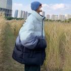 Gradient Padded Zip-up Jacket