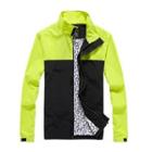 Stand Collar Color-block Zip Jacket