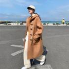 Loose-fit Hooded Toggle Coat - 3 Colors
