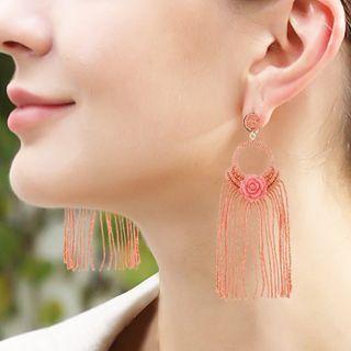 Woven Fringed Earring