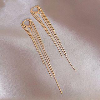 Metal Fringe Dangle Earring 1 Pair - As Shown In Figure - One Size