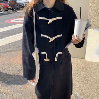 Long Sleeve Toggle Woolen Coat