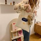Printed Canvas Shopper Bag As Shown In Figure(no Charm) - One Size