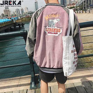 Loose-fit Corduroy Baseball Jacket