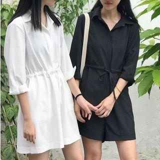 Elbow-sleeve Playsuit