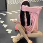 Long Sleeve Plain Oversized Hoodie / Plain Leggings