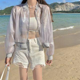 Crop Sheer Jacket