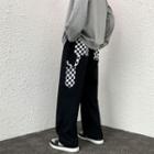Checkerboard Pocket Loose Fit Pants
