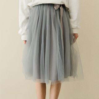 High Waist Mesh Skirt