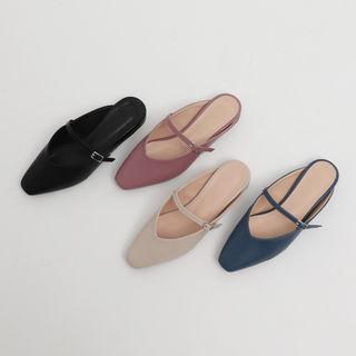 Flat-heel Mary Jane Mules