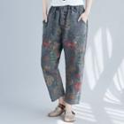 Floral Crop Straight Fit Jeans