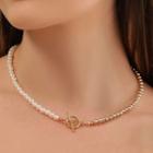 Geometric Pearl Choker
