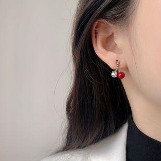 Bead Sterling Silver Fringed Earring