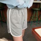 High-waist Slit Sweat Shorts
