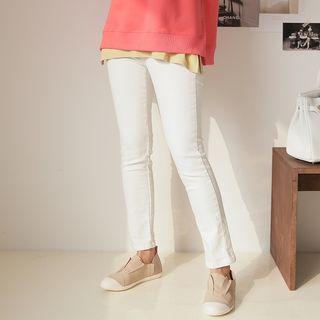Hidden-band Straight-cut Pants
