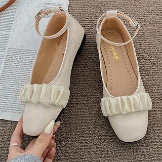 Lace Ankle Strap Flats