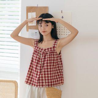Printed Button Camisole Top