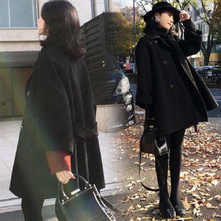 Double Breasted Belted Wool Coat