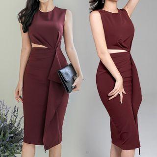 Sleeveless Cut-out Sheath Dress