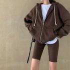 Hooded Zip Jacket / Sweatshirt / Biker Shorts