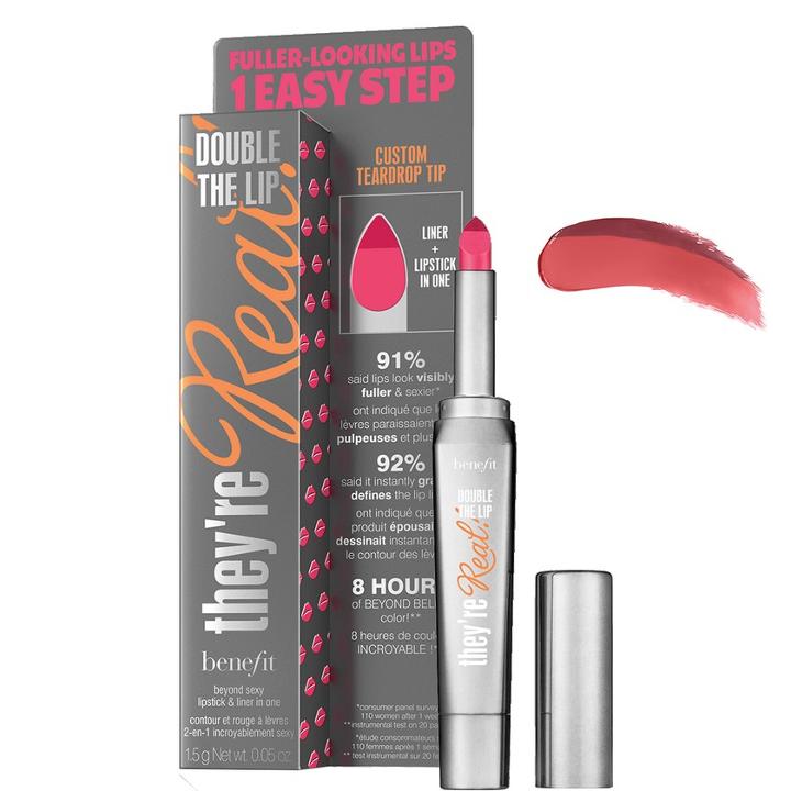 Benefit - Theyre Real! Double The Lip (#lusty Rose) 1 Pc